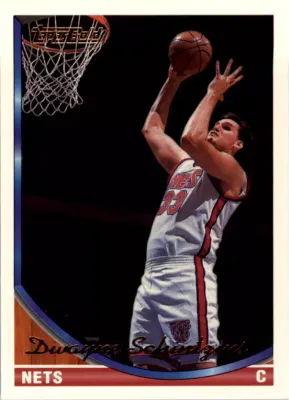 1993-94 Topps Gold New Jersey Nets Basketball Card #285G Dwayne Schintzius