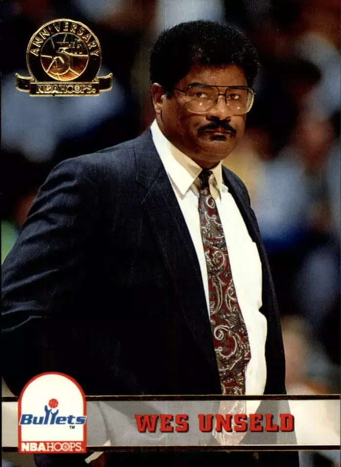 1993-94 Hoops Fifth Anniversary Gold Bullets Basketball Card #256 Wes Unseld CO
