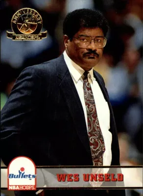 1993-94 Hoops Fifth Anniversary Gold Bullets Basketball Card #256 Wes Unseld CO