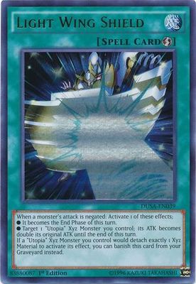 Light Wing Shield - DUSA-EN039 - Ultra Rare 1st Edition
Duelist Saga 1st Edition Singles