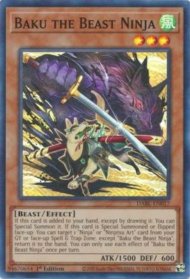 SH Baku the Beast Ninja - DABL-EN017 - Super Rare 1st Edition Darkwing Blast 1st Edition Singles