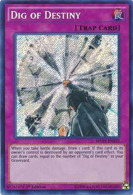 Dig of Destiny - MVP1-ENS22 - Secret Rare 1st Edition The Dark Side of Dimensions Movie Pack: Secret Edition Singles