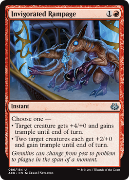Invigorated Rampage 086/184 Aether Revolt Singles (espanol)