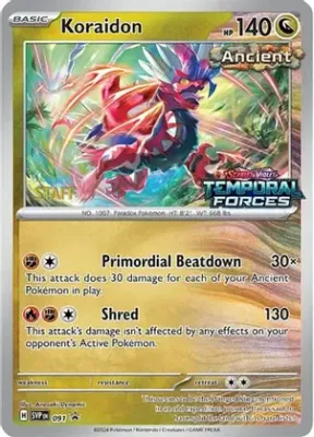 SJ Koraidon - 091 (Prerelease) [Staff] - SV: Scarlet &amp; Violet Promo Cards (SVP)
SV: Scarlet &amp; Violet Promo Cards