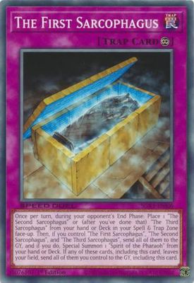 The First Sarcophagus - SGX3-ENI06 - Common 1st Edition
Speed Duel GX: Duelists of Shadows Singles