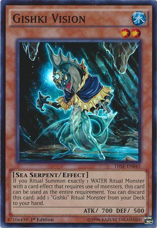 Gishki Vision - THSF-EN045 - Super Rare 1st Edition The Secret Forces (THSF) 1st Edition Singles