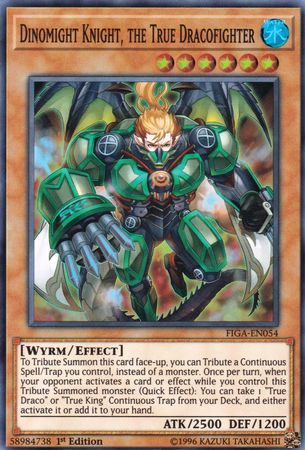 Dinomight Knight, the True Dracofighter - FIGA-EN054 - Super Rare 1st Edition Fists of the Gadgets Singles