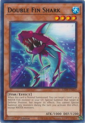 Double Fin Shark - LED9-EN049 - Rare 1st Edition Legendary Duelists: Duels from the Deep 1st Edition Singles