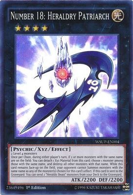 Number 18: Heraldry Patriarch - WSUP-EN004 - Super Rare 1st Edition YuGiOh World Superstars 1st Edition Singles (Espanol)