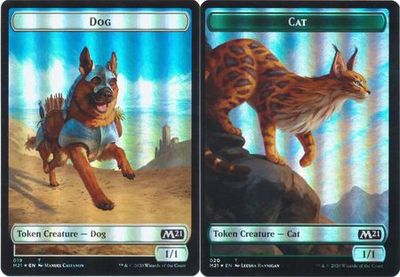 SJ Dog Token 019 | Cat Token 020 - M21 Collector Booster Foil
Magic 2021 (M21) Collector Booster Foil Singles