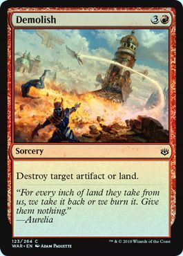 Demolish 123/264 - Foil
War of the Spark Foil Singles