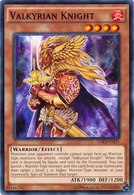 Valkyrian Knight - LDK2-ENJ21 - Common Unlimited Legendary Decks II - Joey Unlimited Singles
