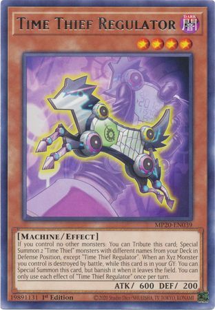 Time Thief Regulator - MP20-EN039 - Rare 1st Edition 2020 Mega-Tin: Lost Memories 1st Edition Singles