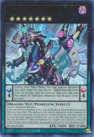 Odd-Eyes Rebellion Xyz Dragon - BLMR-EN005 - Ultra Rare 1st Edition
Monstrous Revenge 1st Edition Singles