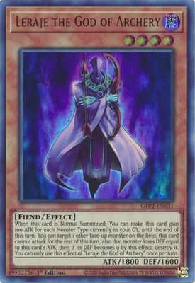 Leraje the God of Archery - GFP2-EN031 - Ultra Rare 1st Edition Ghosts From The Past: The 2nd Haunting 1st Edition Singles