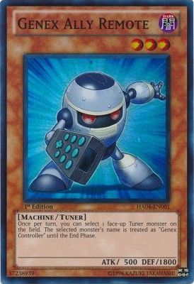 Genex Ally Remote - HA04-EN001 - Super Rare 1st Edition
Hidden Arsenal 4: Trishula&#39;s Triumph [HA04] 1st Edition Singles