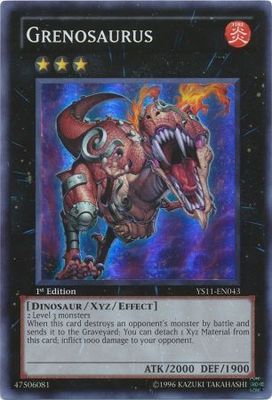 Grenosaurus - YS11-EN043 - Super Rare 1st Edition Starter Deck: Dawn of the Xyz 1st Edition Singles