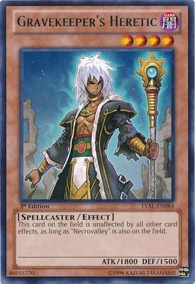 Gravekeeper&#39;s Heretic - LVAL-EN084 - Rare 1st Edition Legacy of the Valiant 1st Edition Singles (espanol)