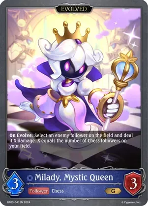 SJ Milady, Mystic Queen (Evolved) - BP03: Flame of Laevateinn (BP03)
BP03: Flame of Laevateinn Foil
