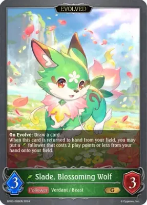 SJ Slade, Blossoming Wolf (Evolved) - BP03: Flame of Laevateinn (BP03)
BP03: Flame of Laevateinn Foil
