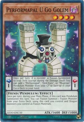 Performapal U Go Golem - LEDD-ENC10 - Common 1st Edition Legendary Dragon Decks Singles