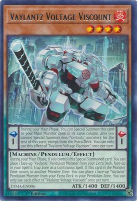 Vaylantz Voltage Viscount - TAMA-EN006 - Rare 1st Edition Tactical Masters 1st Edition Singles