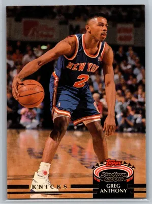 Greg Anthony 1992-93 Stadium Club BASKETBALL #2 New York Knicks