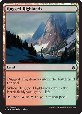 Rugged Highlands 240/269
Khans of Tarkir Singles(Español)