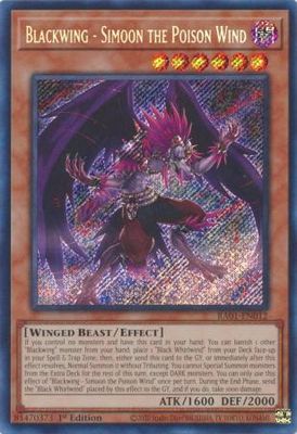SH Blackwing - Simoon the Poison Wind - RA01-EN012 - Secret Rare 25th Anniversary Rarity Collection Singles
