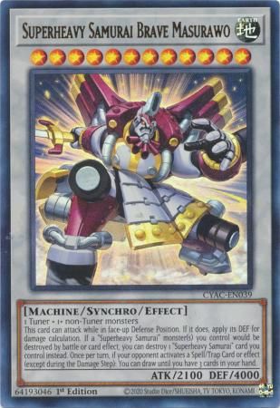 SJ Superheavy Samurai Brave Masurawo - CYAC-EN039 - Ultra Rare 1st Edition
Cyberstorm Access 1st Edition Singles (Espanol)