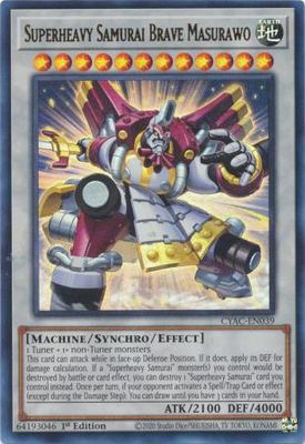SJ Superheavy Samurai Brave Masurawo - CYAC-EN039 - Ultra Rare 1st Edition
Cyberstorm Access 1st Edition Singles (Espanol)