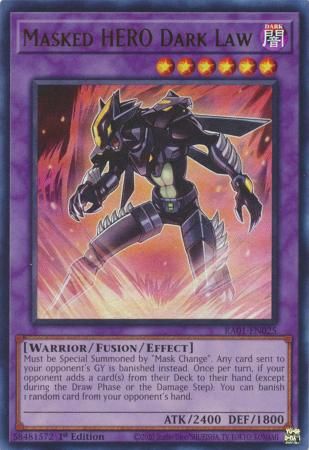 Masked HERO Dark Law - RA01-EN025 - Ultra Rare 25th Anniversary Rarity Collection Singles