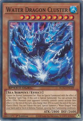 Water Dragon Cluster - SGX2-ENC09 - Common 1st Edition Speed Duel GX: Midterm Paradox Box Singles