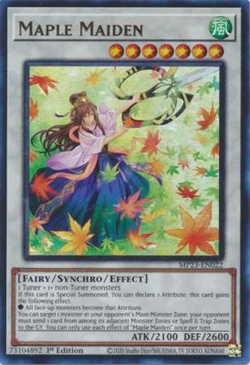 Maple Maiden - MP23-EN022 - Ultra Rare 1st Edition
Mega Tin 2023 Dueling Heroes Singles (Espanol)