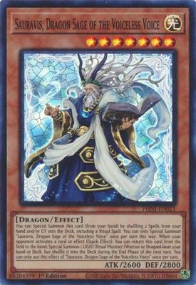 Sauravis, Dragon Sage of the Voiceless Voice - PHNI-EN021 - Super Rare 1st Edition Phantom Nightmare 1st Edition Singles (Espanol)