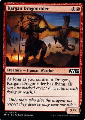 Kargan Dragonrider 297/280 Planeswalker Deck Exclusive Magic 2019 (M19) Singles(Español)