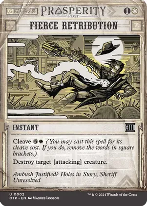 Fierce Retribution - Outlaws of Thunder Junction: Breaking News (OTP) Outlaws of Thunder Junction: Breaking News