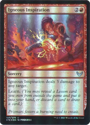 Igneous Inspiration 107/275 - Foil
Strixhaven: School of Mages Foil Singles  (Español)