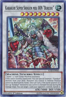 Karakuri Super Shogun mdl 00N &quot;Bureibu&quot; - IGAS-EN043 - Super Rare 1st Edition Ignition Assault 1st Edition Singles