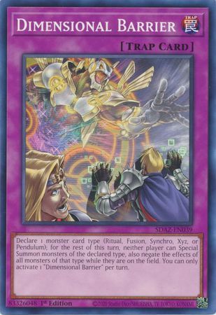 Dimensional Barrier - SDAZ-EN039 - Common 1st Edition Structure Deck: Albaz Strike 1st Edition Singles