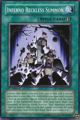 SJ Inferno Reckless Summon - SDMM-EN027 - Common 1st Edition Structure Deck: Machina Mayhem 1st Edition Singles