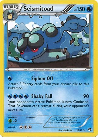 Seismitoad - 35/122 - Rare
XY: Breakpoint Singles