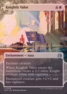 Knightly Valor 0008 - Foil
Wilds of Eldraine Enchanting Tales Foil Singles