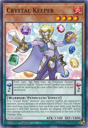 Crystal Keeper - FLOD-EN093 - Common 1st Edition Flames of Destruction 1st Edition Singles
