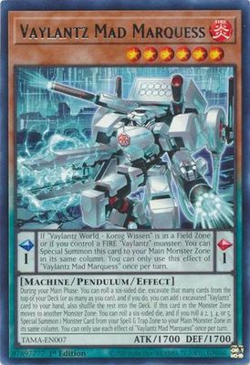 Vaylantz Mad Marquess - TAMA-EN007 - Rare 1st Edition Tactical Masters 1st Edition Singles