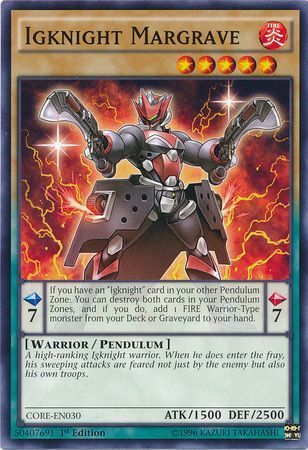 Igknight Margrave - CORE-EN030 - Common 1st Edition
Clash of Rebellions 1st Edition Singles