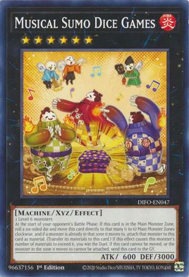 Musical Sumo Dice Games - DIFO-EN047 - Common 1st Edition Dimension Force 1st Edition Singles