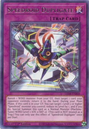 Speedroid Dupligate - LED8-EN008 - Rare 1st Edition
Legendary Duelists: Synchro Storm 1st Edition Singles