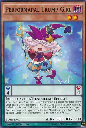 Performapal Trump Girl - BOSH-EN007 - Common 1st Edition Breakers of Shadow 1st Edition Singles *Espanol*