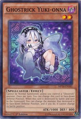 Ghostrick Yuki-onna - MP14-EN141 - Common 1st Edition Yu-Gi-Oh! 2014 Mega-Tins Singles